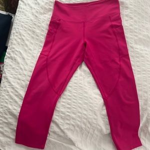 Zyia Hot Party Barbie Pink Crop Leggings Size 6-8